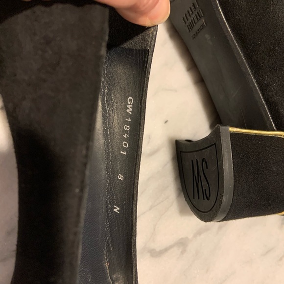 Stuart Weitzman Suede Block Heel Pumps - Picture 5 of 8